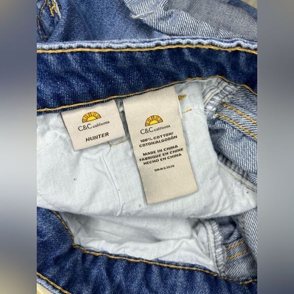 C&C California hunter denim distressed shorts sz 32 - Picture 4 of 7